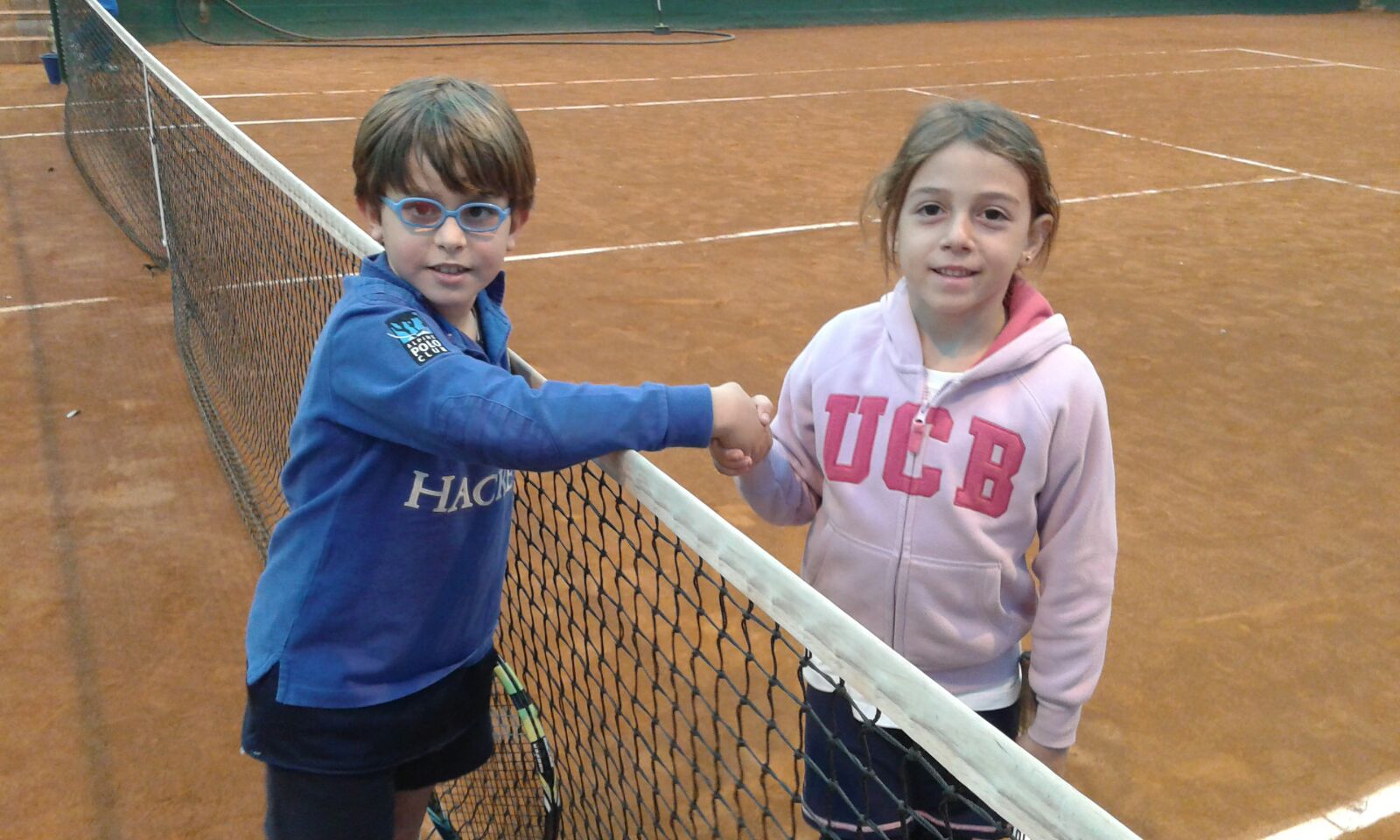 Paula e Ignacio tras terminar la final del primer torneo
