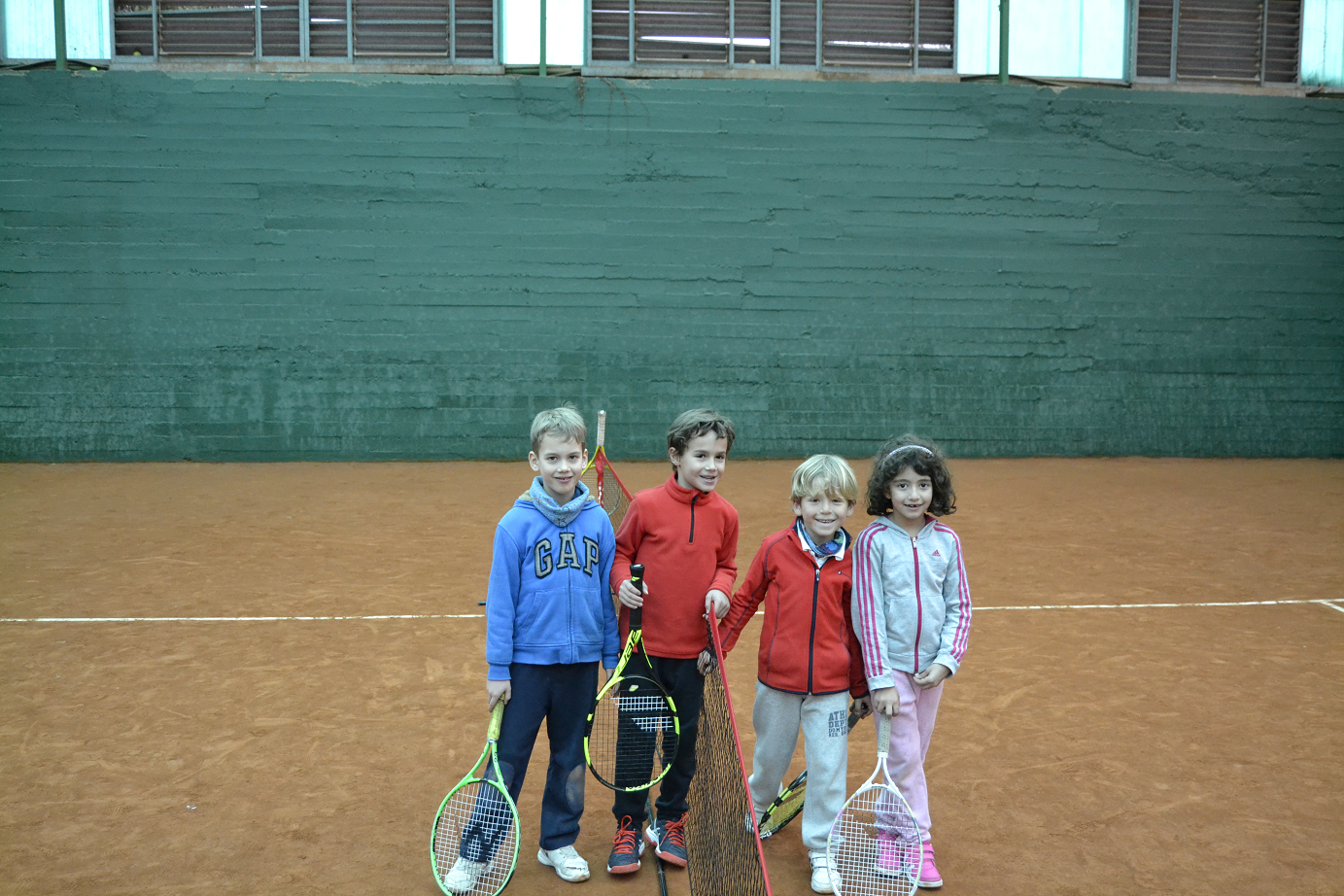 Las parejas finalistas. De izquierda a derecha Pedro, Pablo, Jorge y Martina